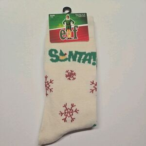 NEW NIP- ELF The Movie Unisex Crew Socks Size 6-12 Buddie The Elf